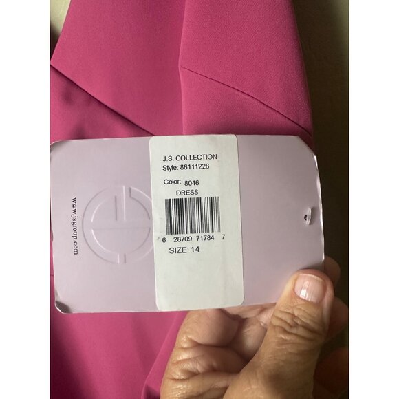 NWT JS Collections Women's Elliot Bateau Neck Gown, Rose Violet Pink SIZE 14 - Picture 5 of 6
